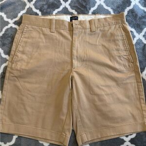 J. Crew Men's Khaki Flat Front Shorts